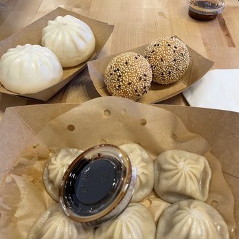 Go Dim Sum - Pork Soup Dumpling (6), Red Bean Sesame Ball (2), Steamed BBQ Pork Bun (2) - Dim Sum Near Me - Tucson, Arizona Go Dim Sum - Pork Soup Dumpling (6), Red Bean Sesame Ball (2), Steamed BBQ Pork Bun (2) - Dim Sum Near Me - Tucson, Arizona
