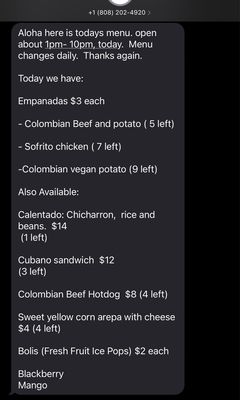 Menu photo 5 Mami's Empanadas Honolulu, HI