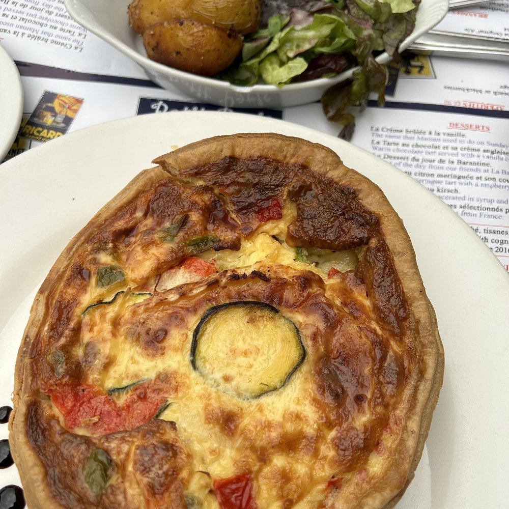 Petit Paris - Goat cheese quiche - French Near Me - Edinburgh, EDH Petit Paris - Goat cheese quiche - French Near Me - Edinburgh, EDH