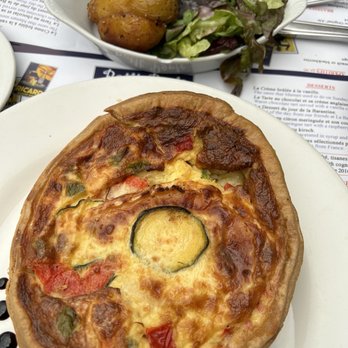 Petit Paris - Goat cheese quiche - French Near Me - Edinburgh, EDH Petit Paris - Goat cheese quiche - French Near Me - Edinburgh, EDH