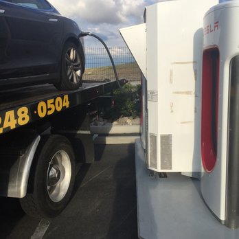 Mountain Towing - helping me charging while on the truck since my car got  out of battery :( - Roadside Assistance Near Me - Lebec, California