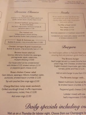 Menu photo 3 Browns - Manchester Manchester, XGM