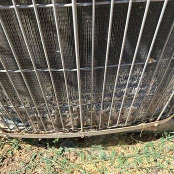 Abbott Heating and Air - 07/28/2023-dog urine damage to condenser coil - Heating & Air Conditioning/HVAC Near Me Abbott Heating and Air - 07/28/2023-dog urine damage to condenser coil - Heating & Air Conditioning/HVAC Near Me