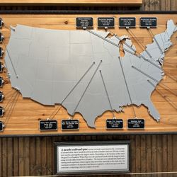 Brumos Collection - Map of the US board tracks from 1910-1931