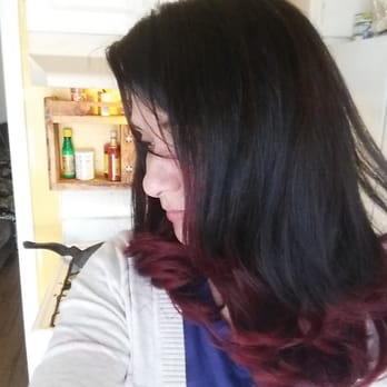 Fresh Look Salon - Red tips turn to a lil burgedy inside - Hair Salons Near Me - La Mesa, California Fresh Look Salon - Red tips turn to a lil burgedy inside - Hair Salons Near Me - La Mesa, California
