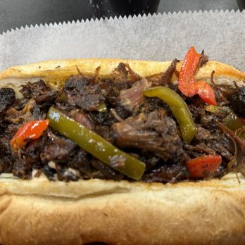 Dorries Kitchen - Their famous oxtail Philly sandwich with sweet potato fries yum! - Southern Near Me - Elk Grove Village, Illinois Dorries Kitchen - Their famous oxtail Philly sandwich with sweet potato fries yum! - Southern Near Me - Elk Grove Village, Illinois