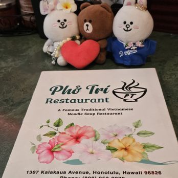 Pho Tri Vietnamese Restaurant - Menu cover - Vietnamese Near Me - Honolulu, Hawaii