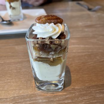 Seasons 52 - A delectable, petite pecan parfait with mousse - New American Near Me - Albuquerque, New Mexico