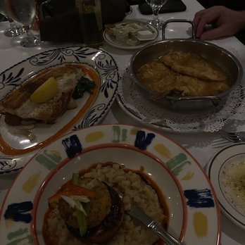 Spanish Tavern - Seabass filet mignon and chicken and garlic sauce that barely had any garlic in it - Spanish Near Me - Newark, New Jersey