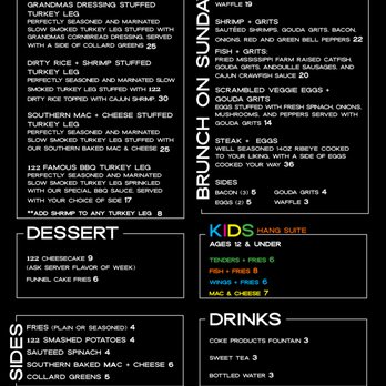 122 Hang Suite - 122 Food Menu - Comfort Food Near Me - Cleveland, Mississippi