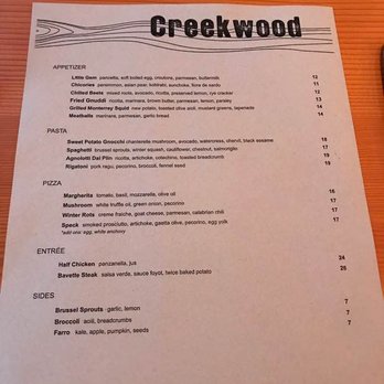 Creekwood - Menu - Italian Near Me - Berkeley, California Creekwood - Menu - Italian Near Me - Berkeley, California