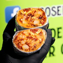 Tacos El Jerry - Huevo con chorizo burrito -- egg, chorizo, cheese & potato. Only at our Downtown Watsonville location.