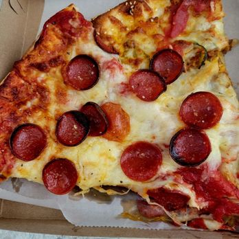 Two Guys Pizza - Big Mac and Cheese pizza and slice of pepperoni - Pizza Near Me - Lancaster, New York