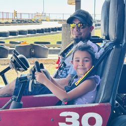Green Acres Golf & Games - Go kart area. This ride was exciting and fun.