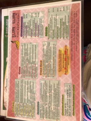 Menu photo 5 Kluay Kluay Thai Restaurant Bryan, TX Menu photo 5 Kluay Kluay Thai Restaurant Bryan, TX