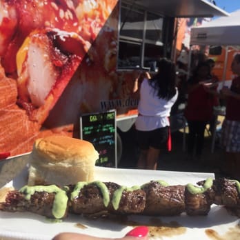 Food Truck Wars in St. Augustine - Sirloin steak kebab with cilantro garlic sauce - Yelp Events Near Me - St. Augustine, Florida
