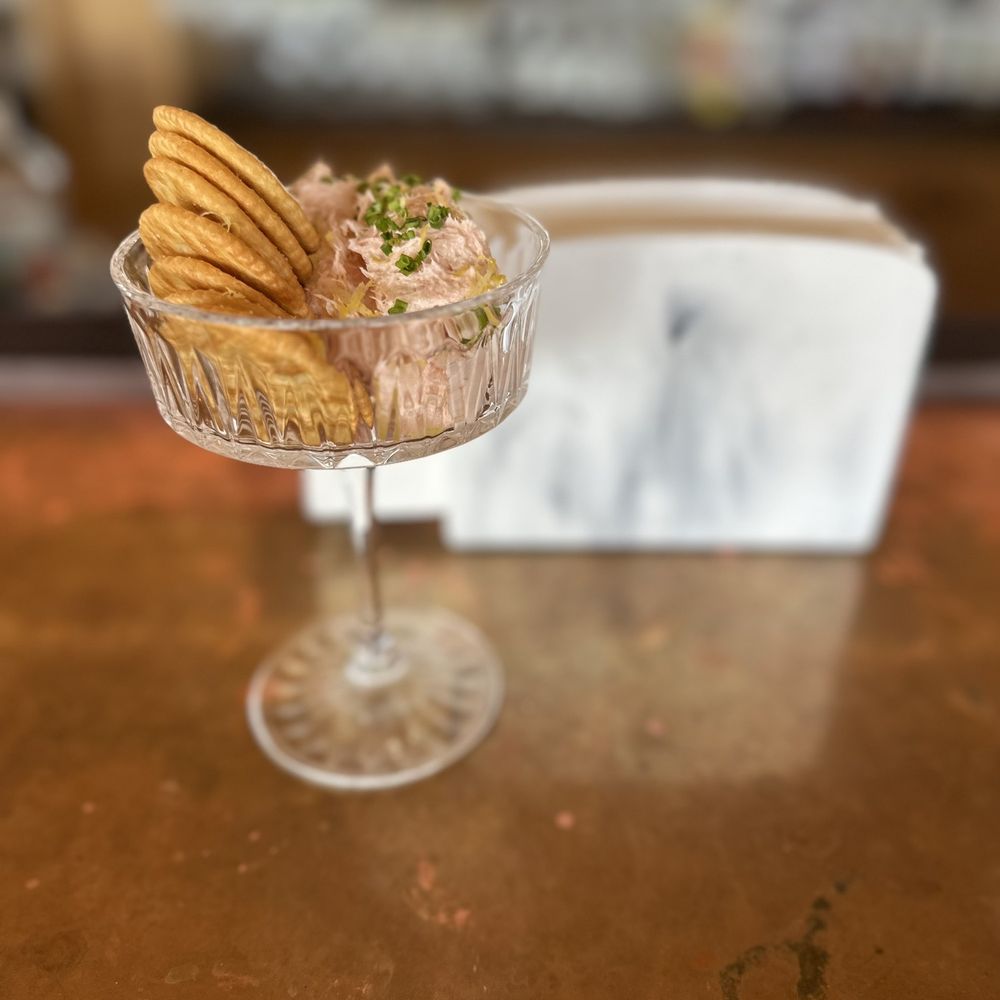 Rose Gose - Smoked Salmon Rillettes | IG: @jojuane - Cocktail Bars Near Me - Austin, Texas Rose Gose - Smoked Salmon Rillettes | IG: @jojuane - Cocktail Bars Near Me - Austin, Texas