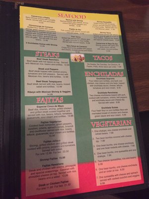 Menu photo 7 Cinco De Mayo Saint Augustine, FL