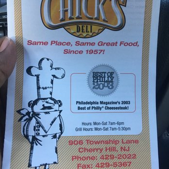 Chick's Deli - Delis Near Me - Cherry Hill Township, New Jersey Chick's Deli - Delis Near Me - Cherry Hill Township, New Jersey