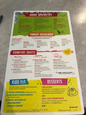 Menu photo 8 Chuy's Sugar Land, TX