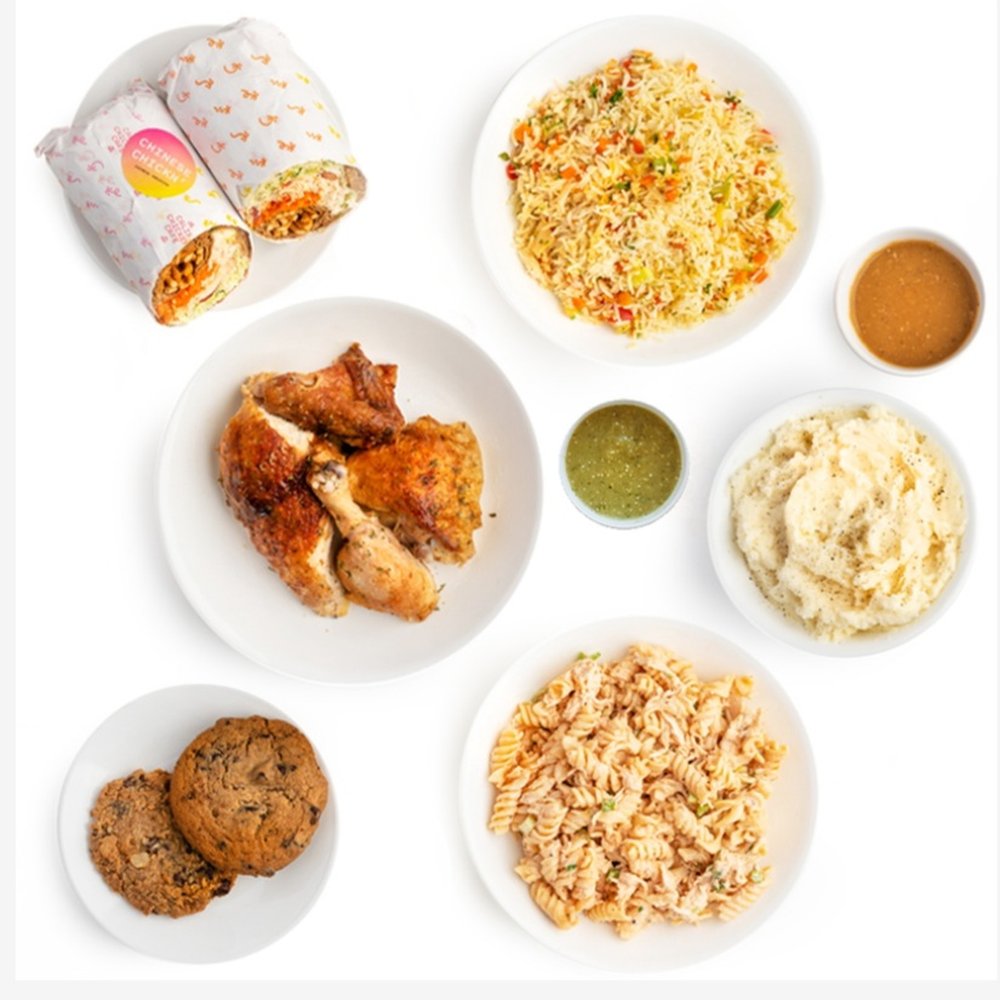 Calif Chicken Cafe - The $25 meal deal. They should call it a meal for two. Not enough for 4. - American Near Me - Northridge, California