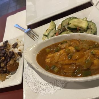 Baltimore Street Grill - Catfish Pontchartrain, zucchini medley and a side of rice and beans, which had slices of sausage. Good stuff, all of it! - American Near Me - Cumberland, Maryland Baltimore Street Grill - Catfish Pontchartrain, zucchini medley and a side of rice and beans, which had slices of sausage. Good stuff, all of it! - American Near Me - Cumberland, Maryland