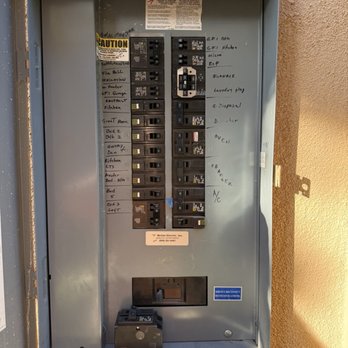 Summit Electrical Services - The panel where the circuit breaker for the home Tesla charger was installed. - Electricians Near Me Summit Electrical Services - The panel where the circuit breaker for the home Tesla charger was installed. - Electricians Near Me