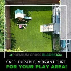 Premium Grass Blades - Upgrade your play area with Premium Grass Blades artificial turf! 
