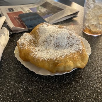 Egg Mann and Earl - Complimentary Warm Scone---we call this a funnel cake in the Midwest. - Breakfast & Brunch Near Me - Boise, Idaho Egg Mann and Earl - Complimentary Warm Scone---we call this a funnel cake in the Midwest. - Breakfast & Brunch Near Me - Boise, Idaho