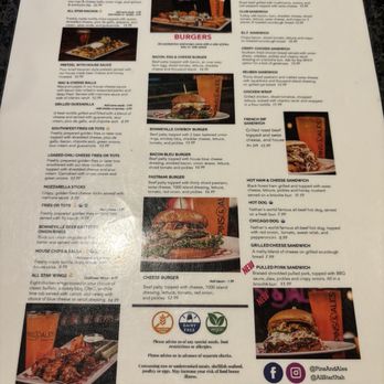Pins & Ales - Menu 2 of 2. - Bars Near Me - Tooele, Utah Pins & Ales - Menu 2 of 2. - Bars Near Me - Tooele, Utah
