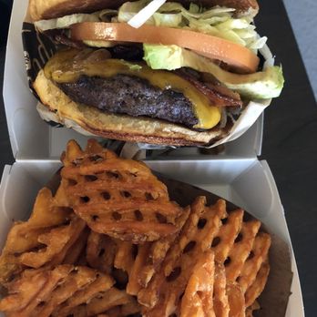 The Stand - American Classics Redefined - ABC Burger and Sweet Potato Fries (Takeout order was not hot or even warm) - New American Near Me - Chino Hills, California