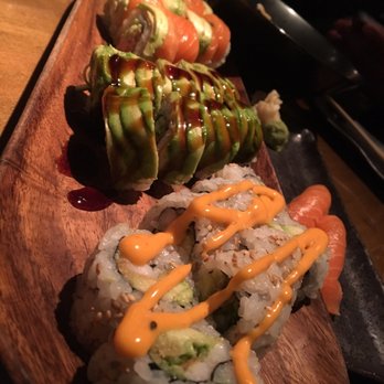 Ronin Sushi - Salmon Nigiri, Spicy California Roll, Salmon Dragon Roll and Rainbow Roll with Salmon. - Japanese Near Me - Royal Oak, Michigan Ronin Sushi - Salmon Nigiri, Spicy California Roll, Salmon Dragon Roll and Rainbow Roll with Salmon. - Japanese Near Me - Royal Oak, Michigan