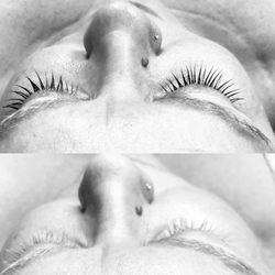 Elle Beauty Studio  - Before and after lash lift and tint for these very blonde lashes