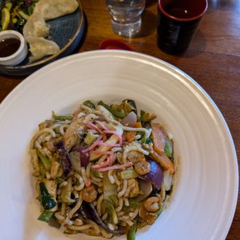 Sakura Japanese Restaurant - Chicken udon with extra unexpected squid - Japanese Near Me - Cork City, Colorado Sakura Japanese Restaurant - Chicken udon with extra unexpected squid - Japanese Near Me - Cork City, Colorado