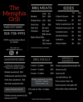 Menu photo 7 The Memphis Grill Los Angeles, CA