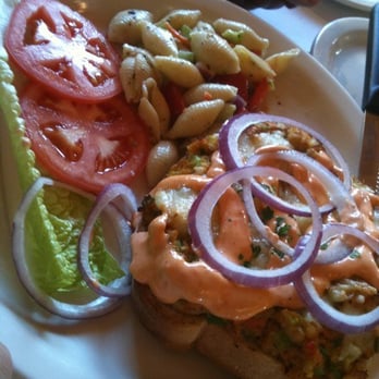 Garré Cafe - open face crab and shrimp melt - Mediterranean Near Me - Livermore, California Garré Cafe - open face crab and shrimp melt - Mediterranean Near Me - Livermore, California