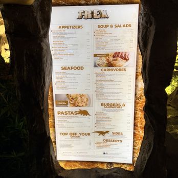 T-Rex Cafe - Menu outside - American Near Me - Lake Buena Vista, Florida