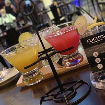 Flights - Yum! Classic, Mango & Jalapeno and Prickly Pear Margaritas. - New American Near Me - Las Vegas, Nevada