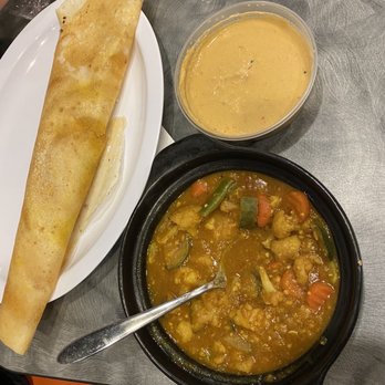 Bollywood Grill - Masala Dosa with included coconut chutney and sambar - Indian Near Me - Iowa City, Iowa Bollywood Grill - Masala Dosa with included coconut chutney and sambar - Indian Near Me - Iowa City, Iowa