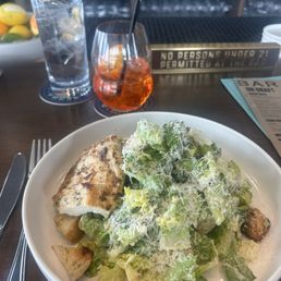 Caesar salad with chicken