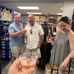 Shoebox and Co - They offered us some rose - twist our arms!