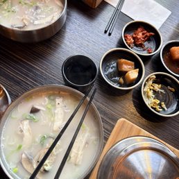 Seolong Tang - authentic Korean food and kimchi is good. Fresh kimchi style and portions for price is good. $23 per bowl.