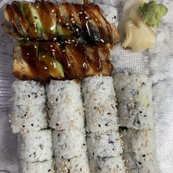 Kaiyo Sushi - Dragon Roll and a couple of CA Rolls - Sushi Bars Near Me - Chula Vista, California