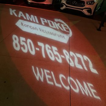 Kami Poke - They have a laser spotlight that shines on the sidewalk outside - Korean Near Me - Tallahassee, Florida Kami Poke - They have a laser spotlight that shines on the sidewalk outside - Korean Near Me - Tallahassee, Florida