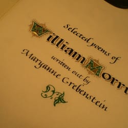 The Abbey Studio - Title page of a hand lettered book of poems