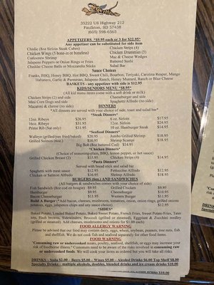 Menu photo 1 Dot T Steakhouse Faulkton, SD Menu photo 1 Dot T Steakhouse Faulkton, SD