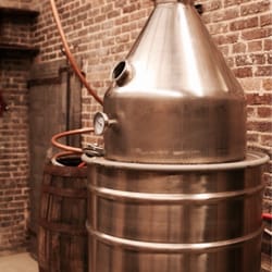 Hocking College Distillery - One of their lovely stills. Some of the best whiskey on earth flows right through these copper coils.