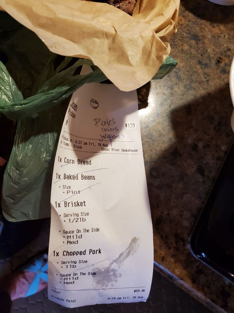 Cedar River Smokehouse Barbecue