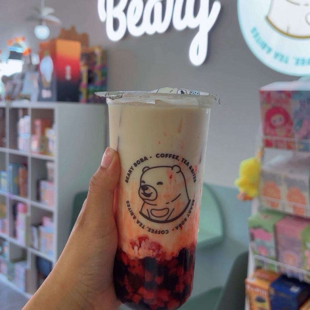 Beary Boba - Oatmilk Strawberry Drink - Coffee & Tea Near Me - Edinburg, Texas