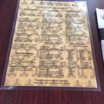 Blossom Bee - New menu?!? - Creperies Near Me - Dublin, California